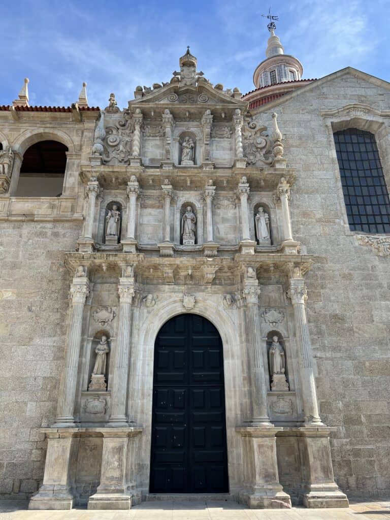 Exterior of São Gonçalo Monastery in Amarante, northern Portugal