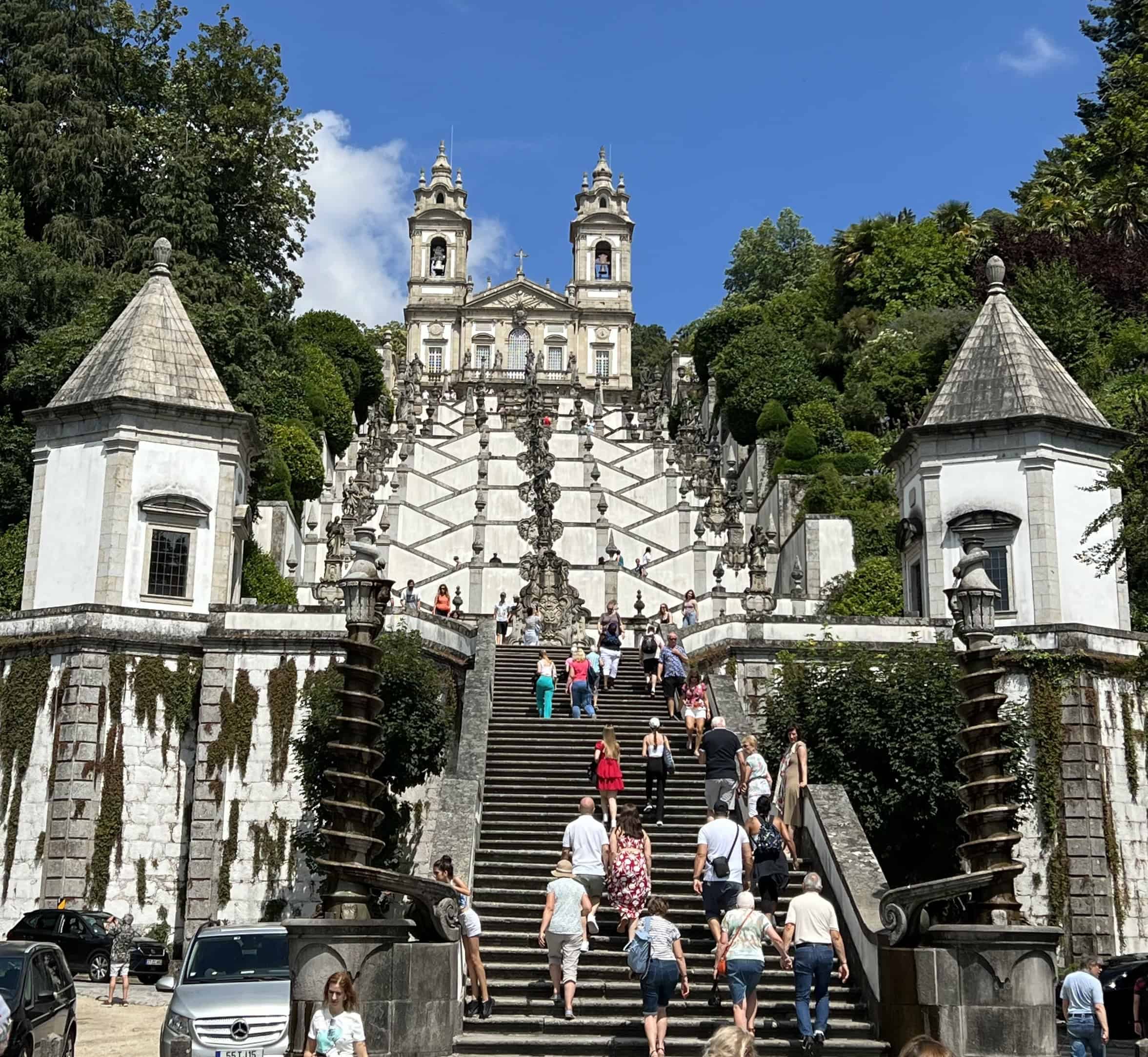 Bom Jesus do Monte staircase in Braga, one of the best day trips from Porto, Portugal